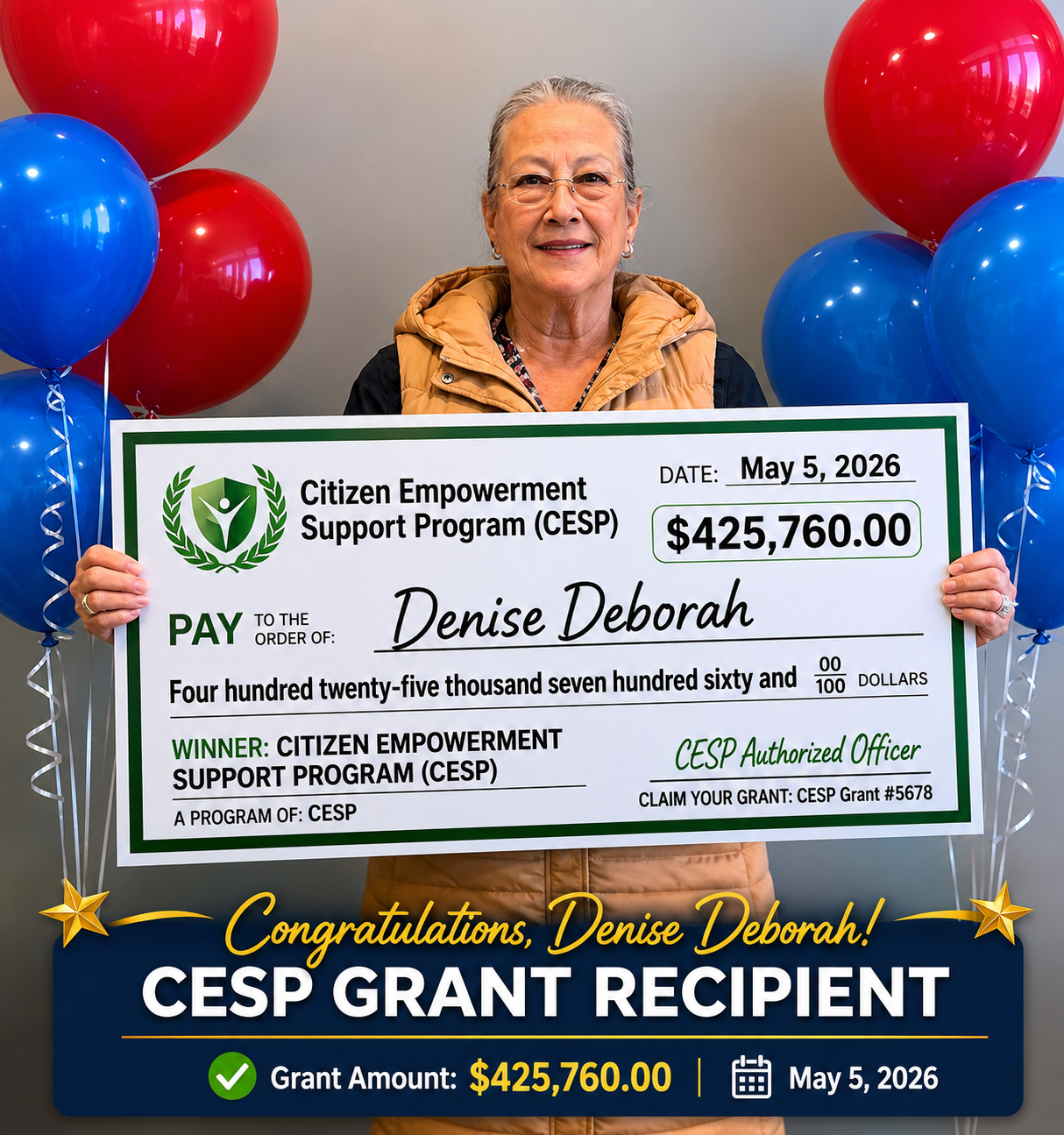 Denise Deborah, CESP grant recipient